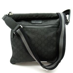 Gucci Shoulder Bag 449185 Nylon Women's Shoulder Bag Black
